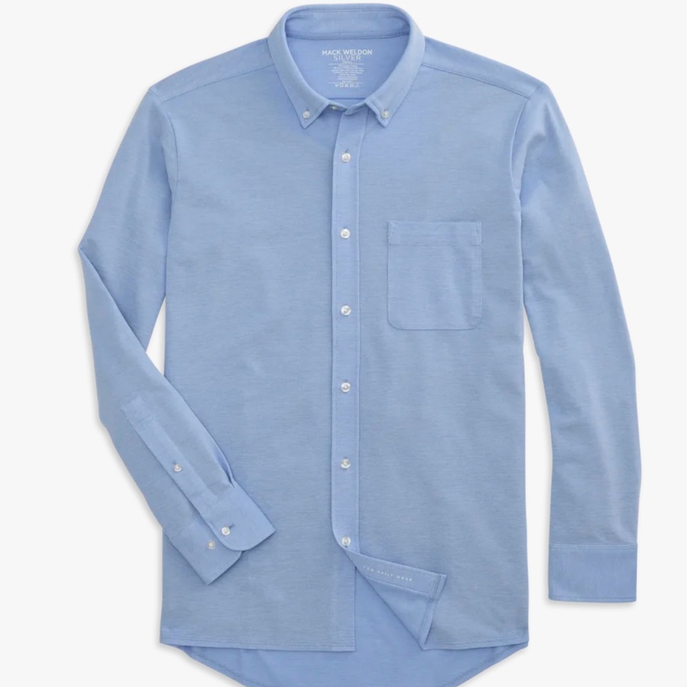 Mack Weldon SILVER Pique Button Up